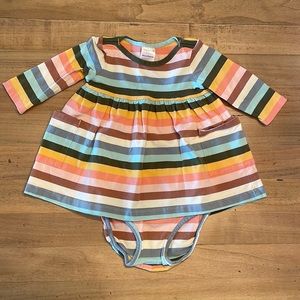 Hanna Andersson Rainbow Stripe Dress with Diaper Cover
